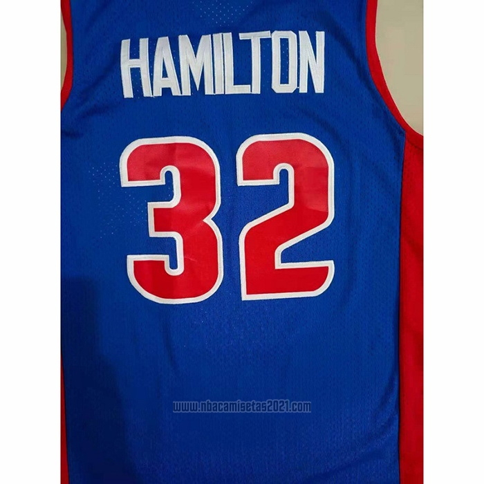 Camiseta Detroit Pistons Richard Hamilton #32 Mitchell & Ness 2003-04 Azul